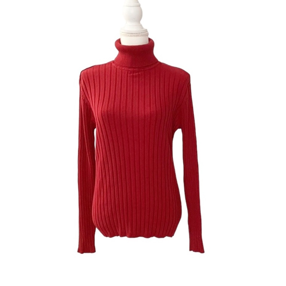 Van Heusen Red Turtleneck Long Sleeve Sweater Size Large